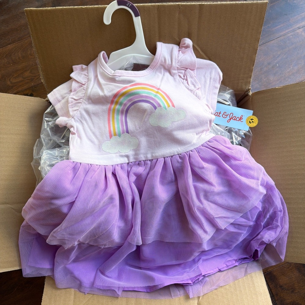 Cat & Jack Toddler Girls Rainbow Tulle Dress ‎ 2T Reseller Case Pack Lot of 12